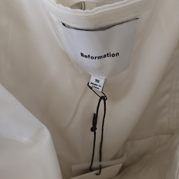 SZ 10 NWT Reformation Ariyah Corset Satin Maxi Dress Off White Wedding - Picture 10 of 15